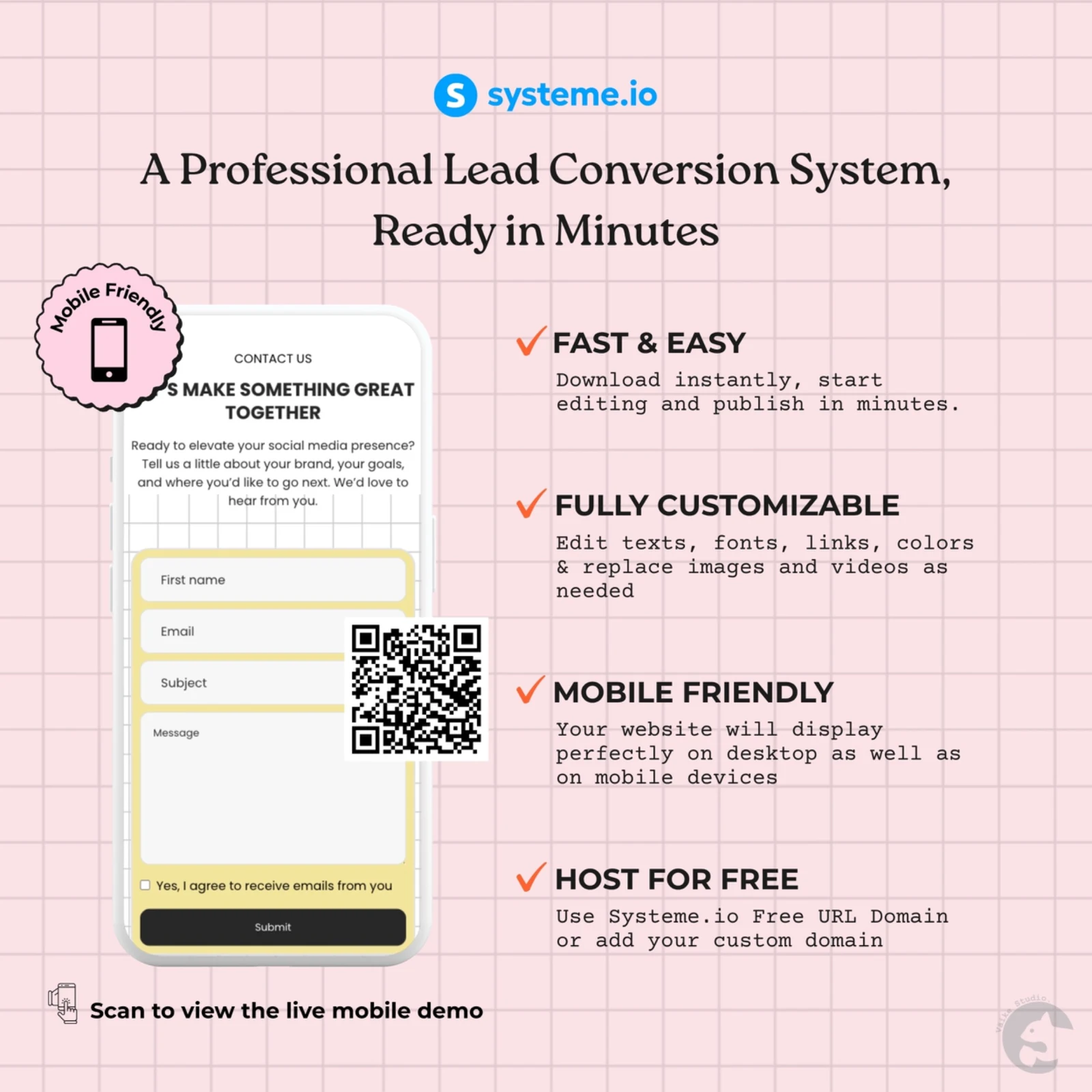 Booking and lead-generation features