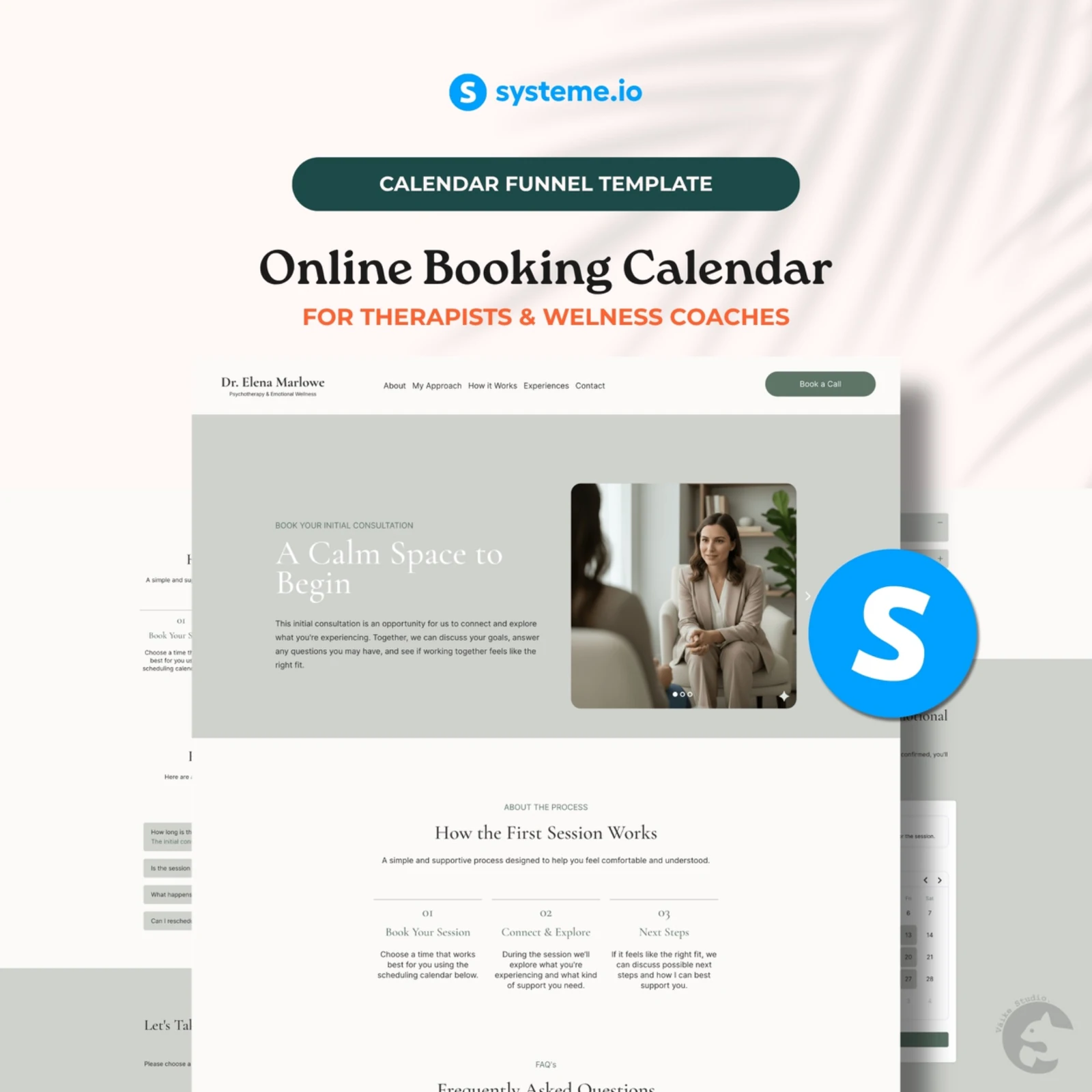 Therapist booking funnel overview
