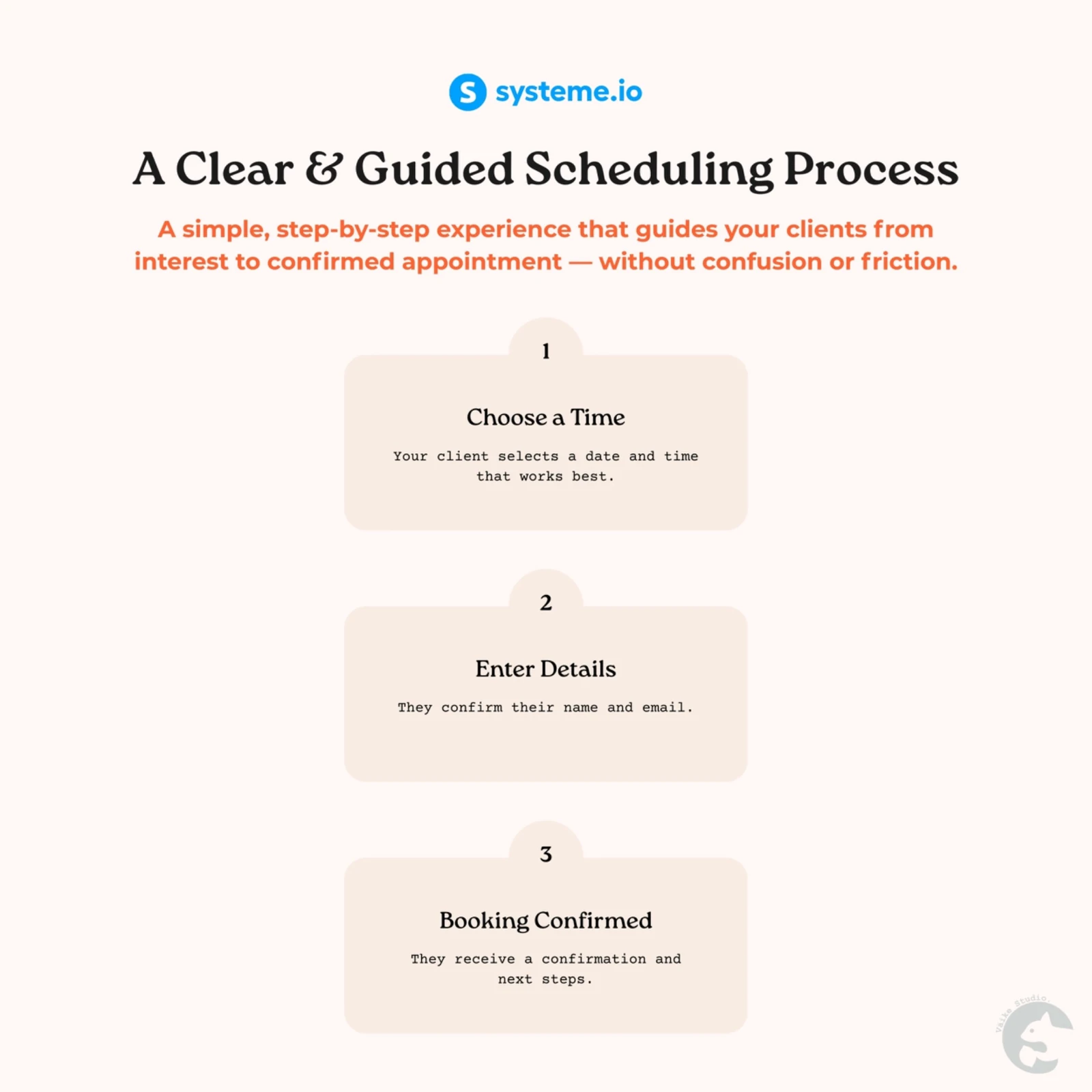 A clear three-stage scheduling experience