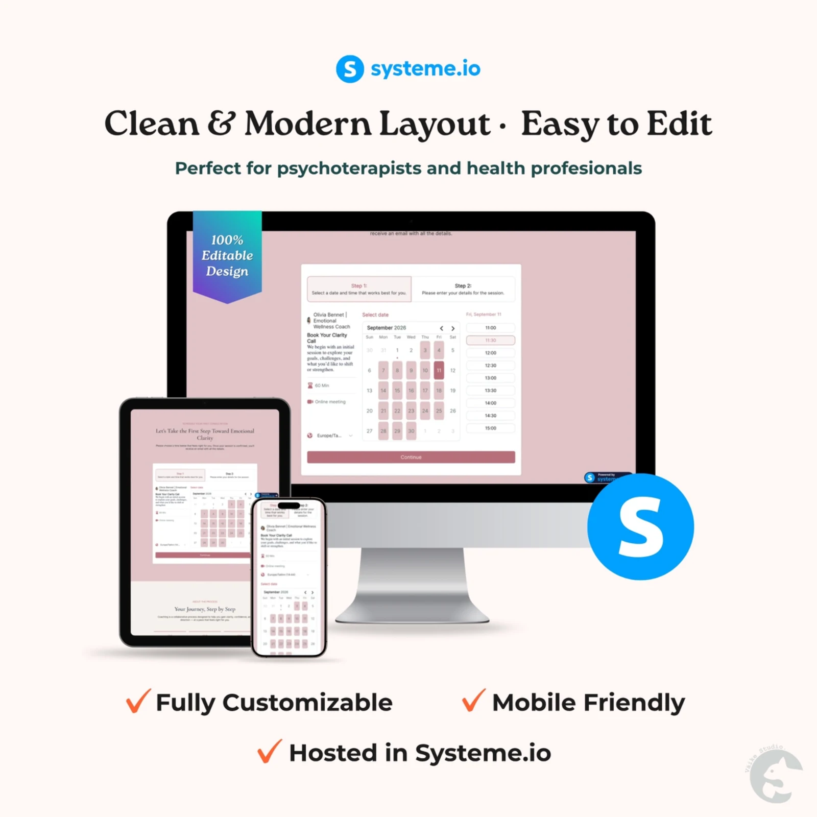 Desktop and mobile design preview