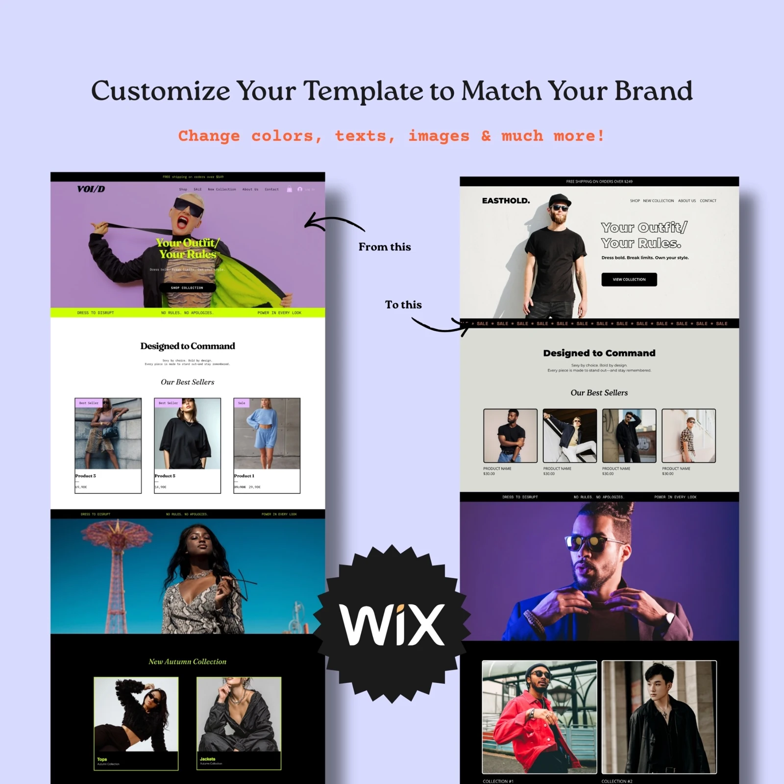 Customize the template to match your brand