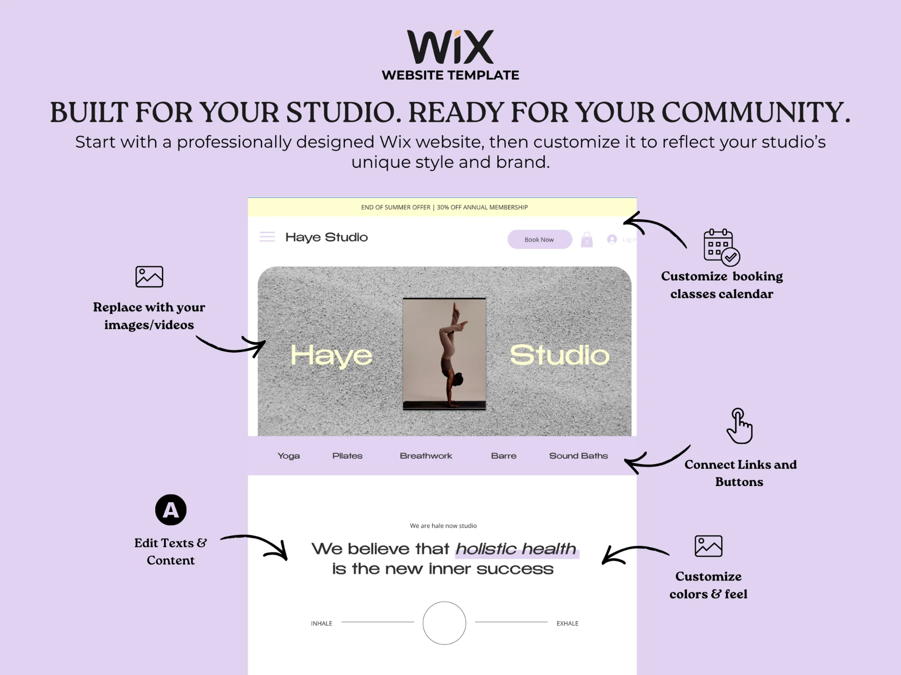 Class booking, memberships and checkout
