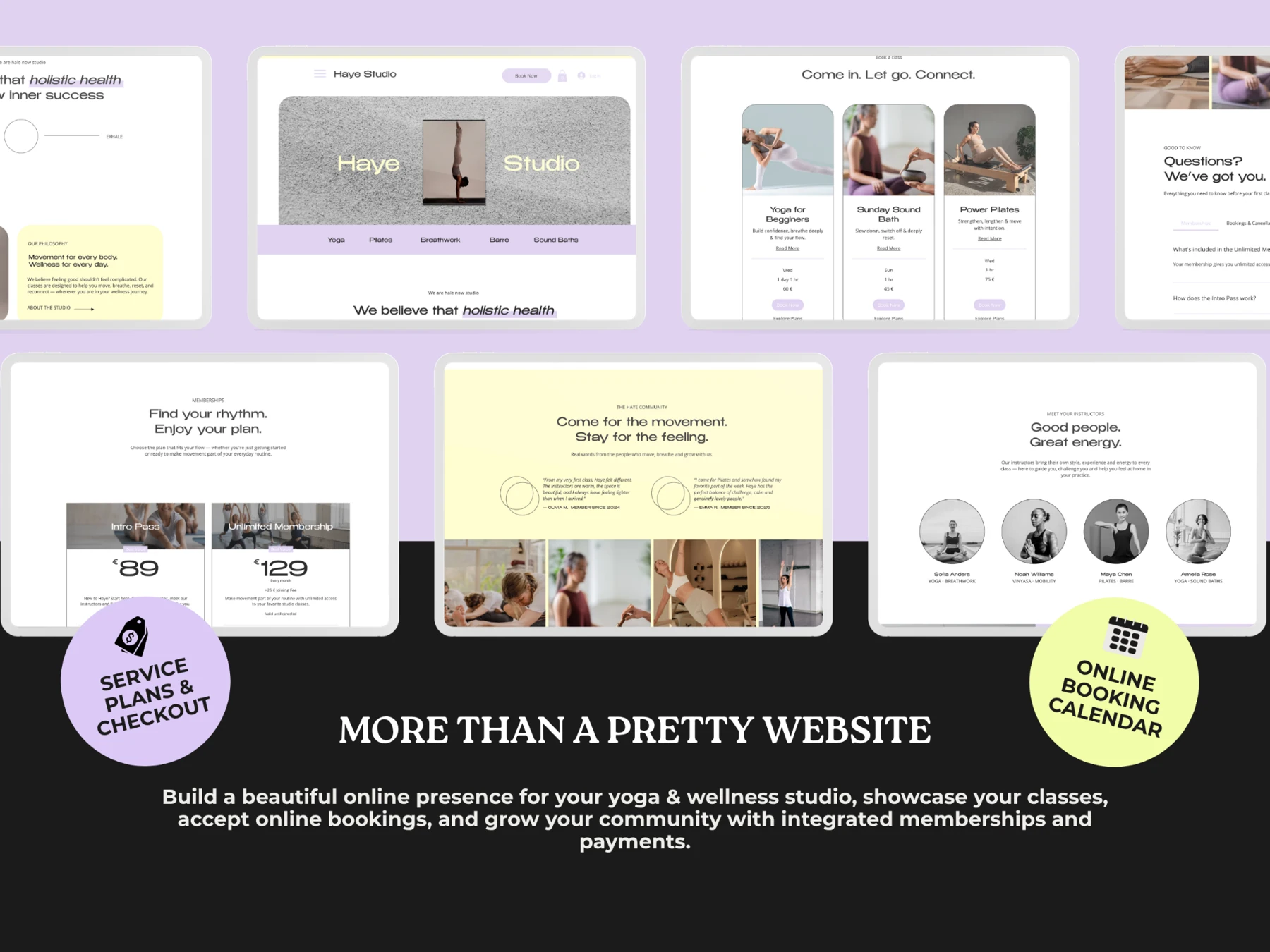 A complete website for your studio