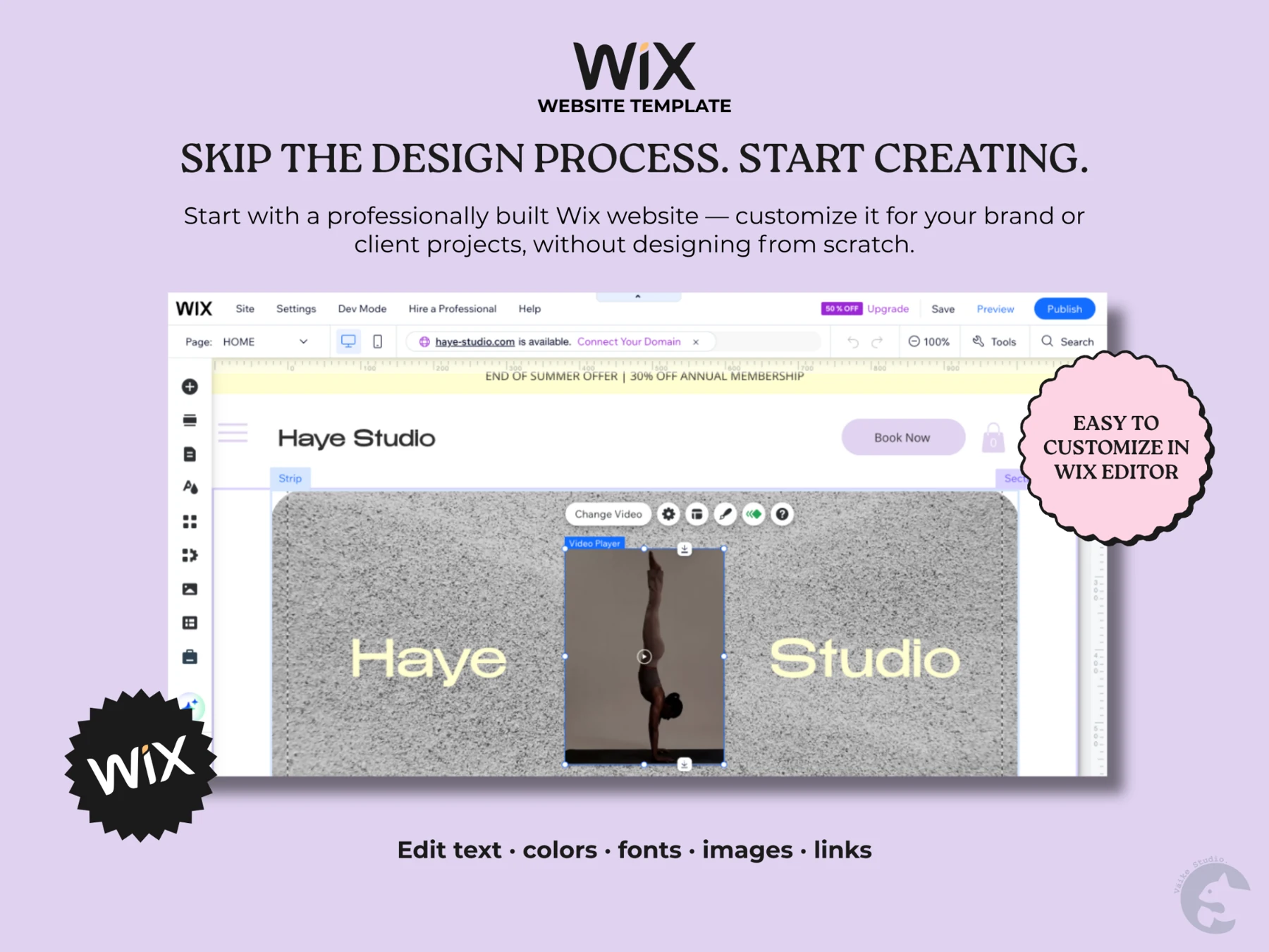 Customize your website in Wix Editor