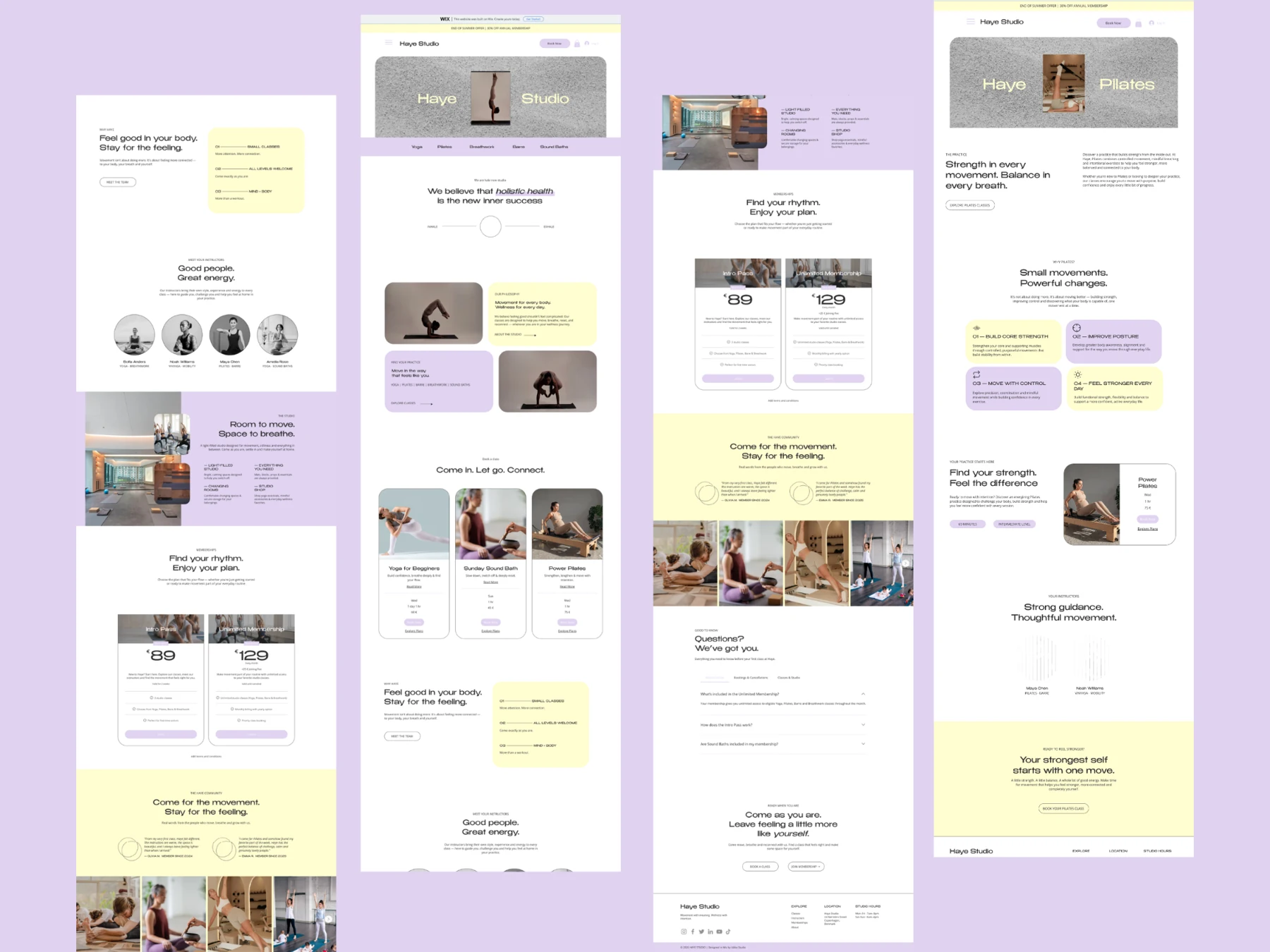 Website layout overview